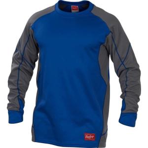 Rawlings mens Rawlings Adult Dugout Fleece Pullover Series(Royal Blue)