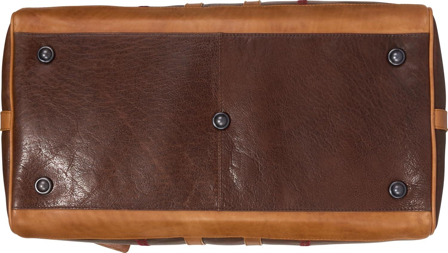 imageRawlings  Leather Weekender Duffle Bag Collection  Genuine Leather  Multiple Styles amp ColorsBrown  Heritage 1887 Collection
