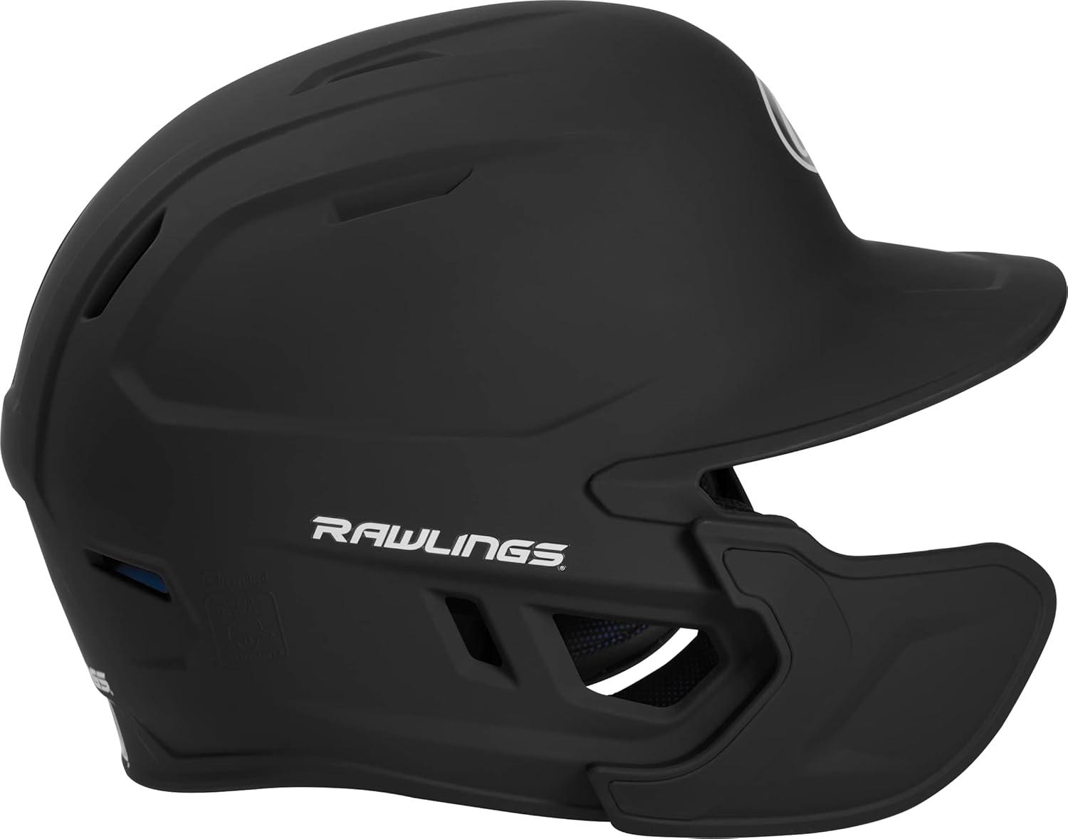 imageRawlings  MACH Adjust Baseball Batting Helmet  Adjustable Face Guard  Matte  JR amp SR Sizes  Multiple ColorsMatte Black