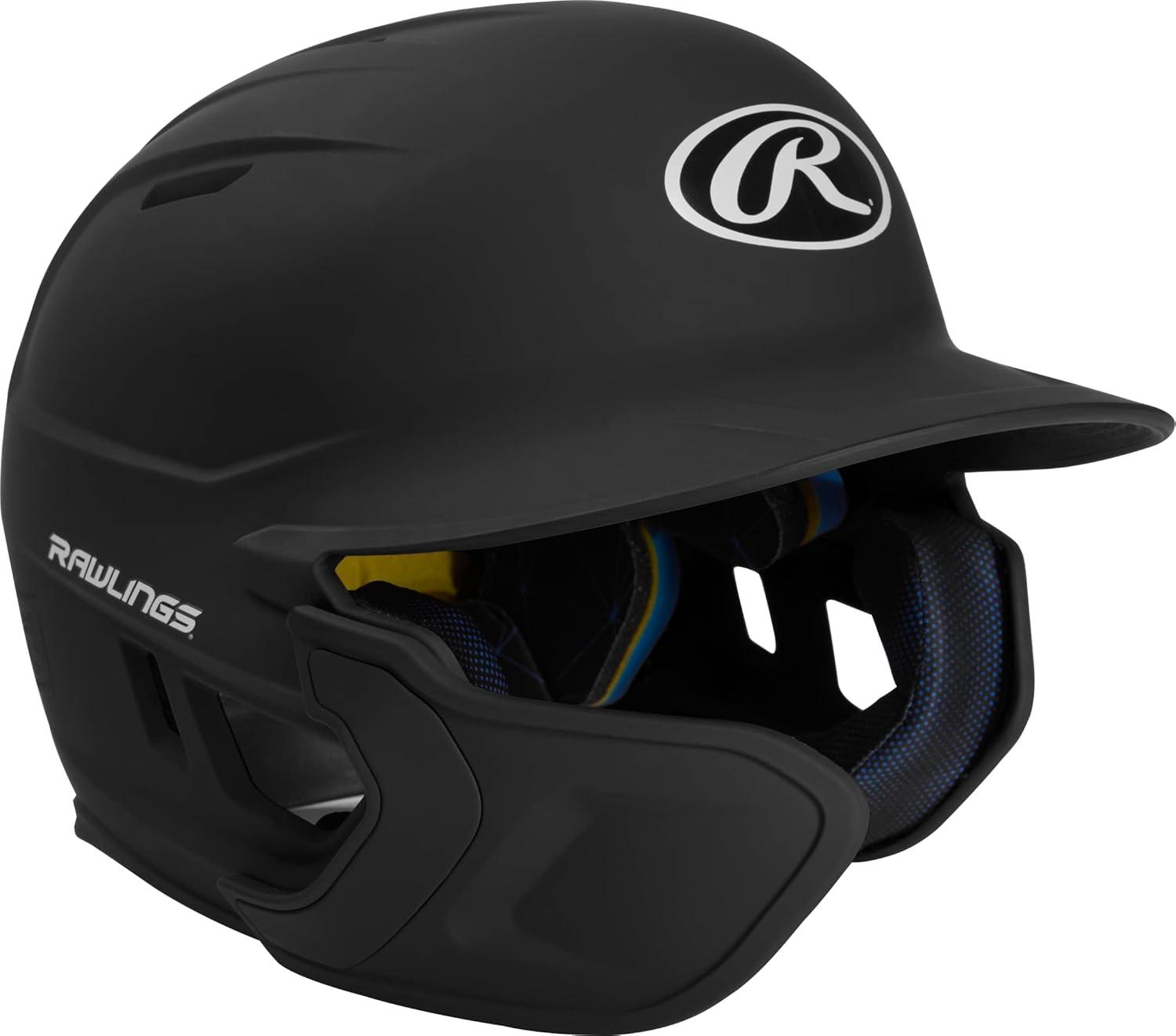 imageRawlings  MACH Adjust Baseball Batting Helmet  Adjustable Face Guard  Matte  JR amp SR Sizes  Multiple ColorsMatte Black