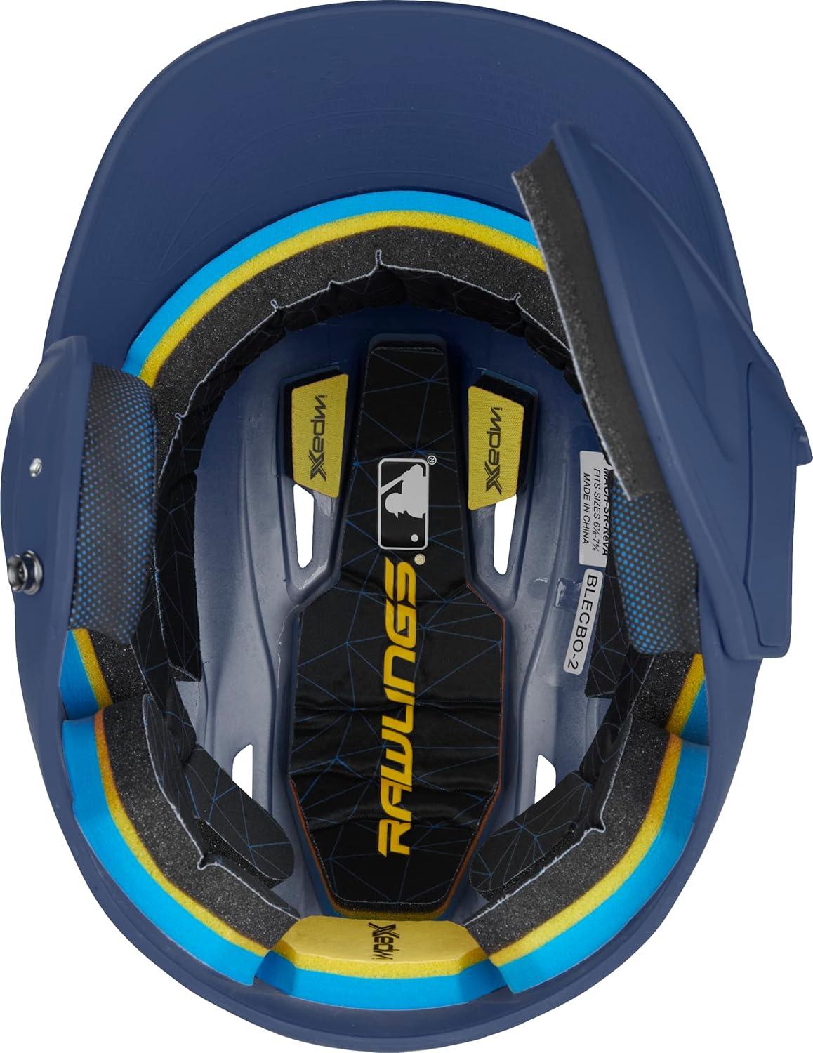 imageRawlings  MACH Adjust Baseball Batting Helmet  Adjustable Face Guard  Matte  JR amp SR Sizes  Multiple ColorsMatte Navy