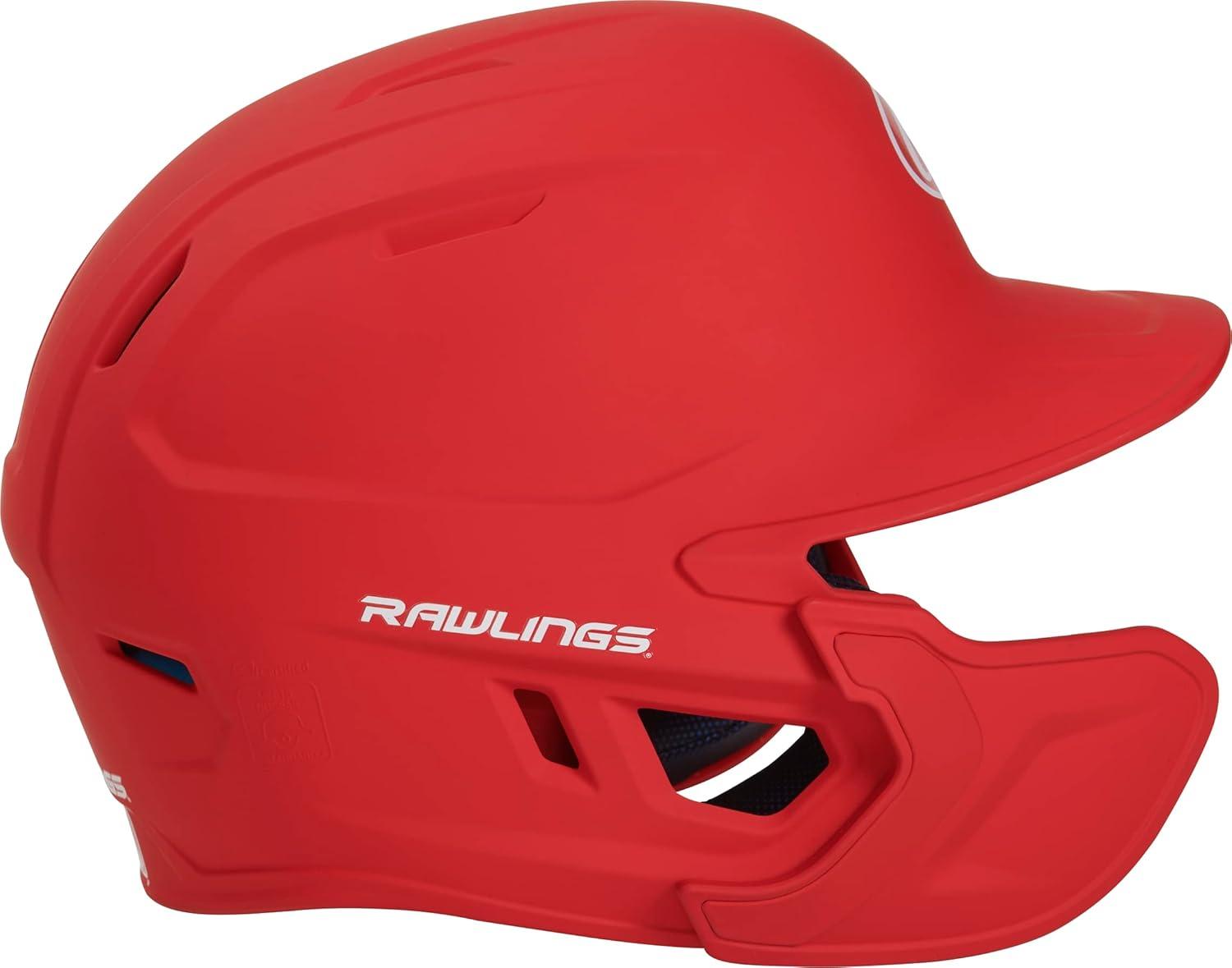 imageRawlings  MACH Adjust Baseball Batting Helmet  Adjustable Face Guard  Matte  JR amp SR Sizes  Multiple ColorsMatte Scarlet