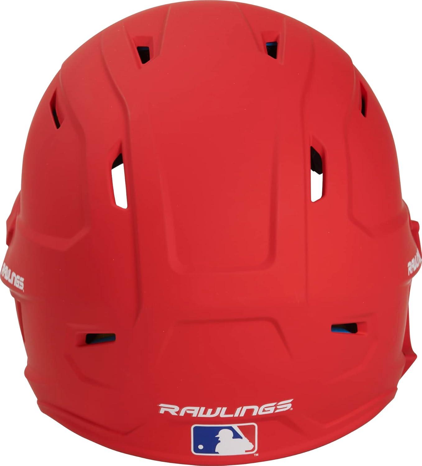 imageRawlings  MACH Adjust Baseball Batting Helmet  Adjustable Face Guard  Matte  JR amp SR Sizes  Multiple ColorsMatte Scarlet