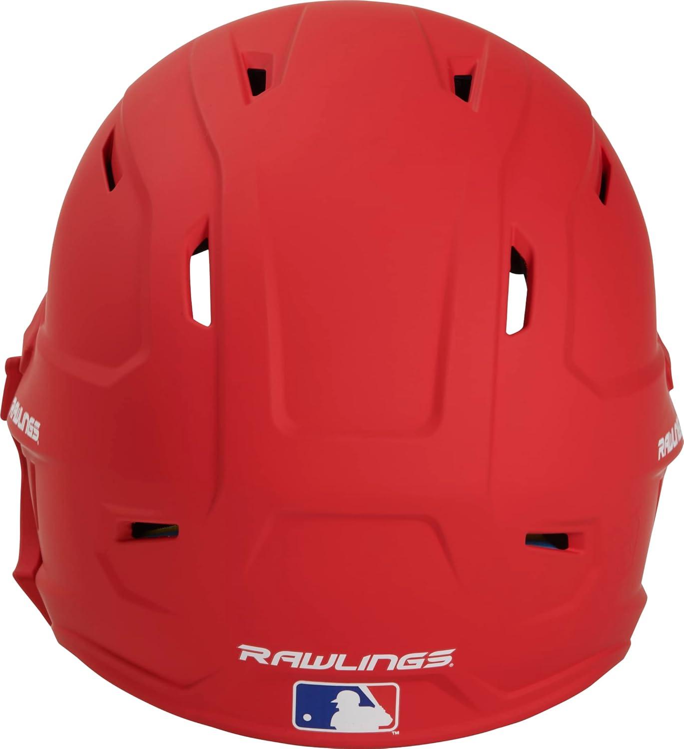imageRawlings  MACH Adjust Baseball Batting Helmet  Adjustable Face Guard  Matte  JR amp SR Sizes  Multiple ColorsMatte Scarlet