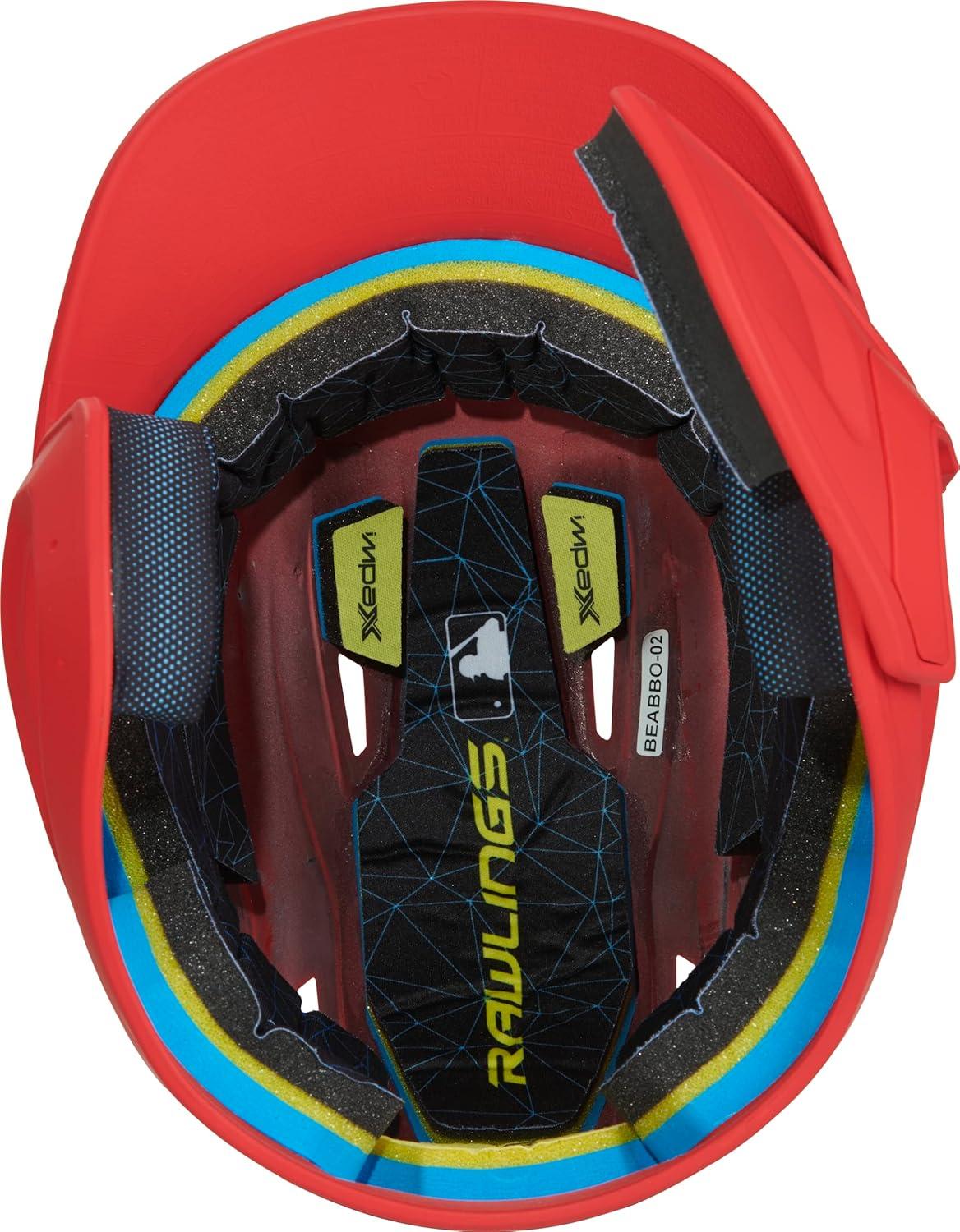 imageRawlings  MACH Adjust Baseball Batting Helmet  Adjustable Face Guard  Matte  JR amp SR Sizes  Multiple ColorsMatte Scarlet