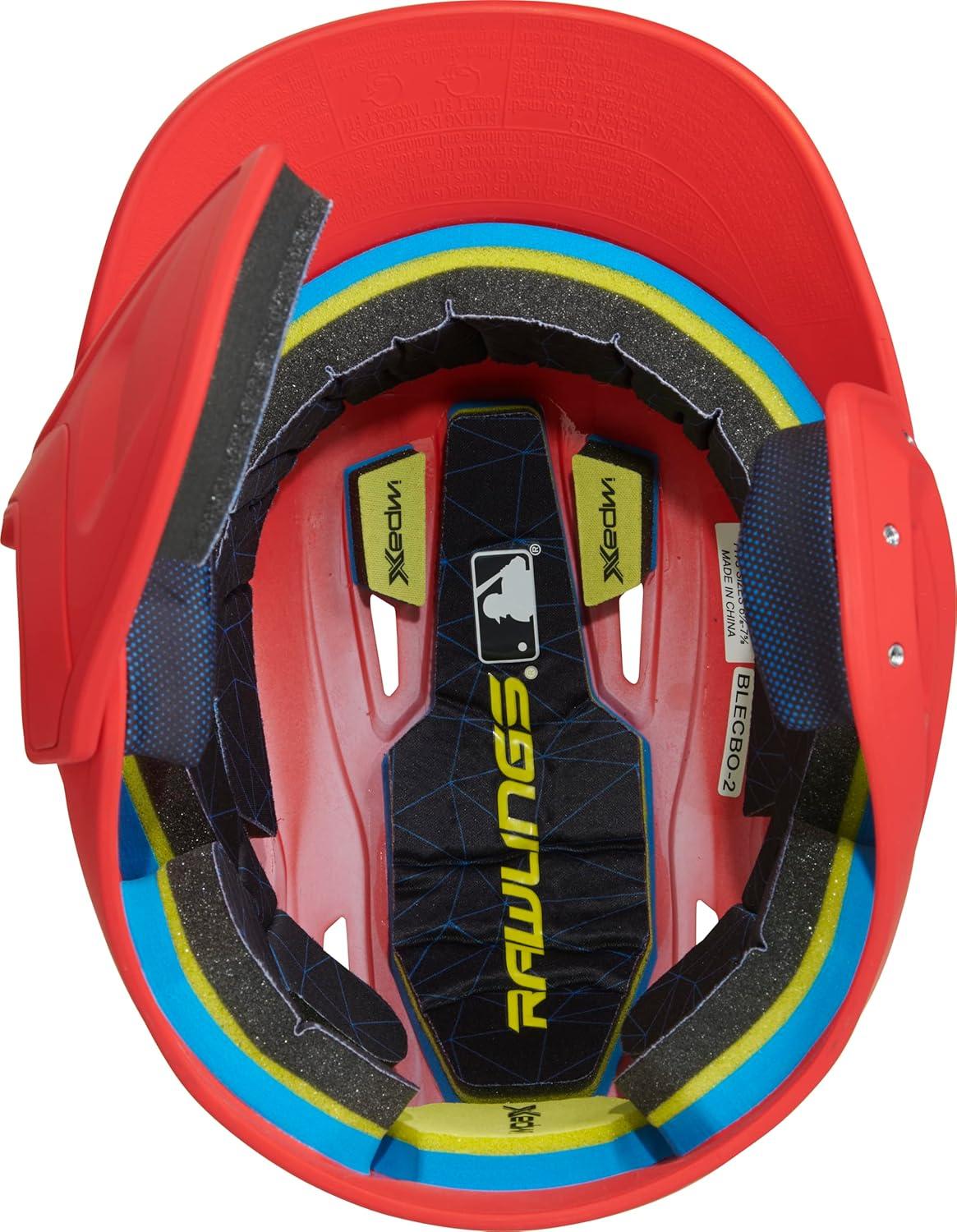 imageRawlings  MACH Adjust Baseball Batting Helmet  Adjustable Face Guard  Matte  JR amp SR Sizes  Multiple ColorsMatte Scarlet