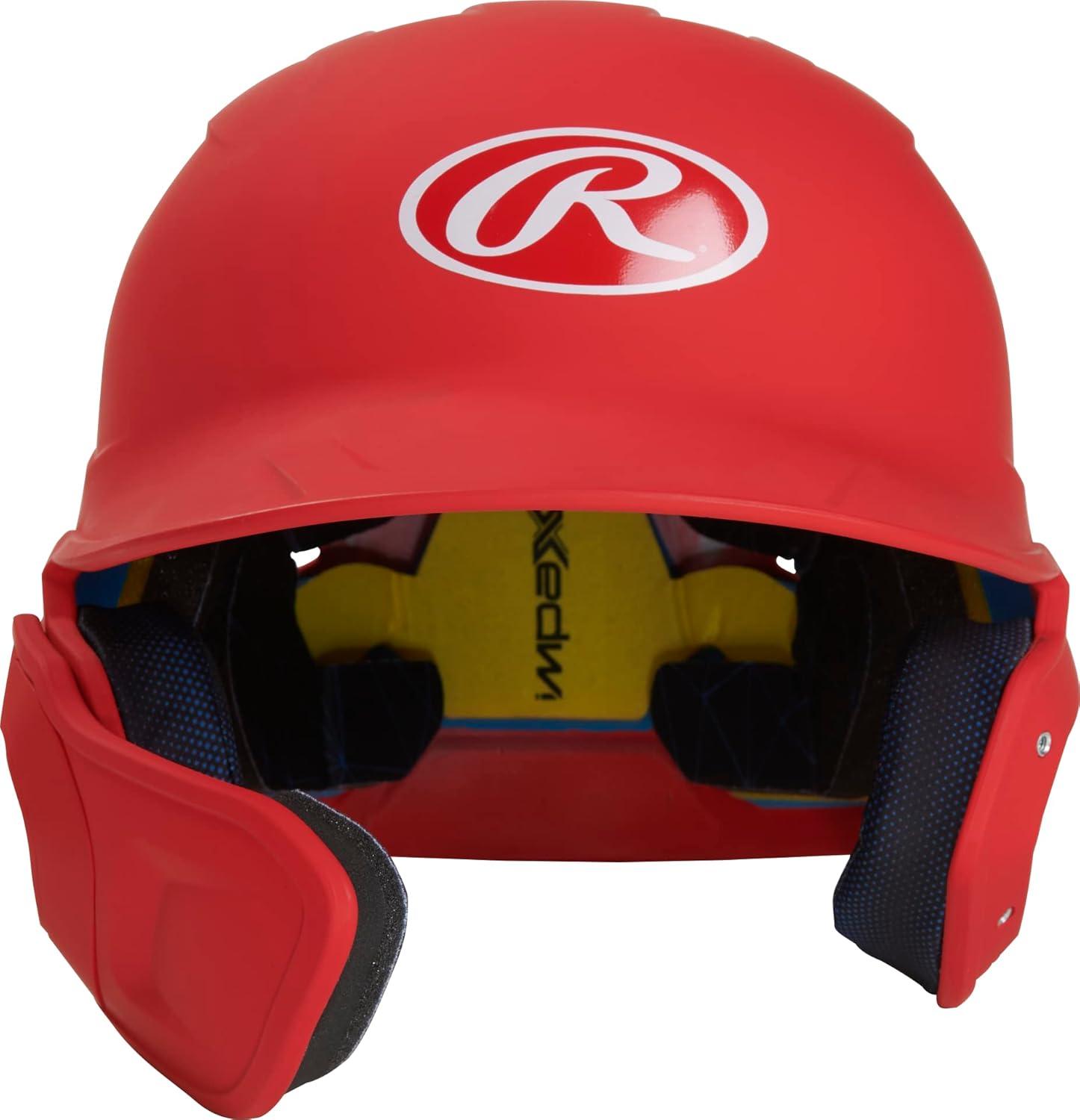 imageRawlings  MACH Adjust Baseball Batting Helmet  Adjustable Face Guard  Matte  JR amp SR Sizes  Multiple ColorsMatte Scarlet