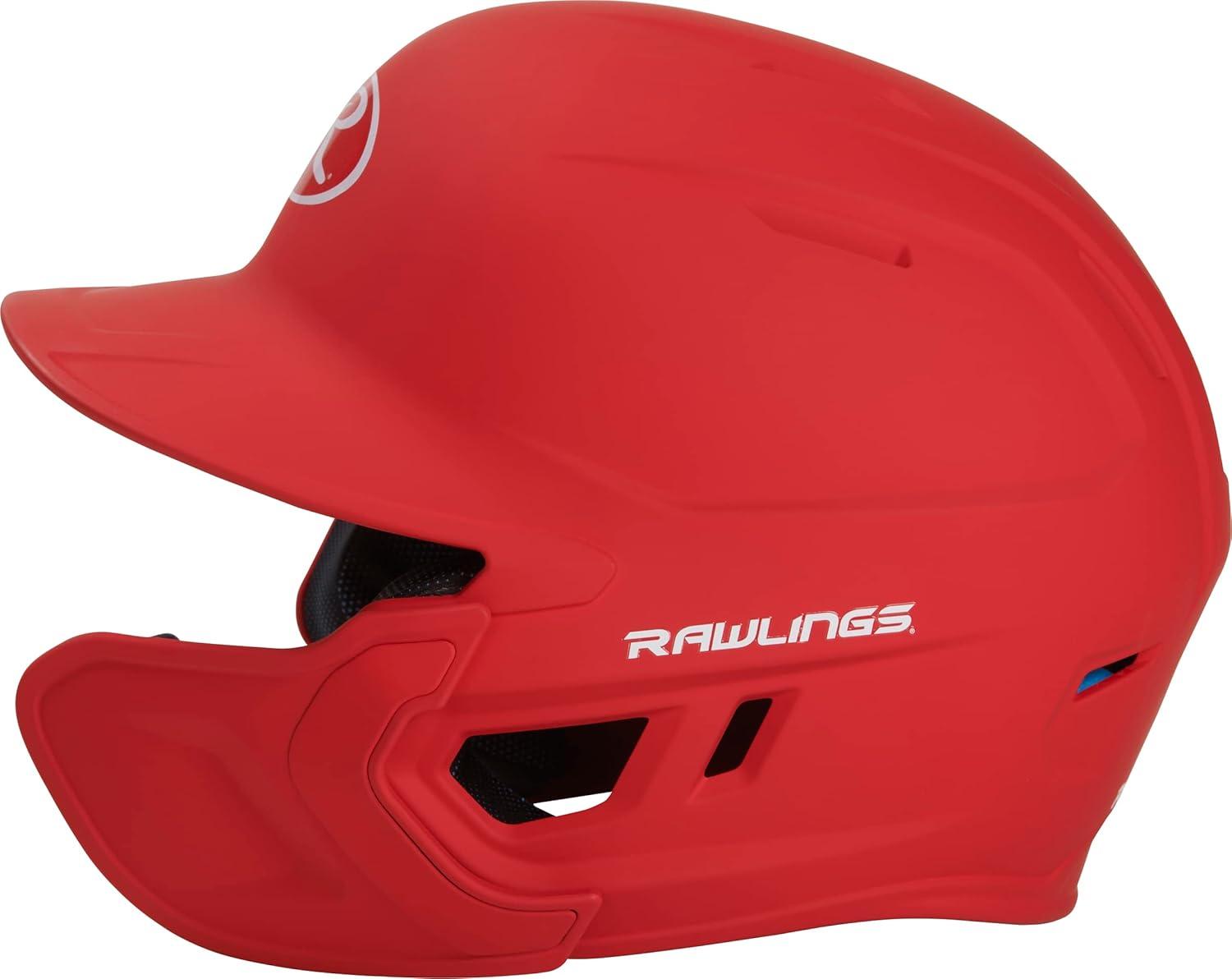 imageRawlings  MACH Adjust Baseball Batting Helmet  Adjustable Face Guard  Matte  JR amp SR Sizes  Multiple ColorsMatte Scarlet