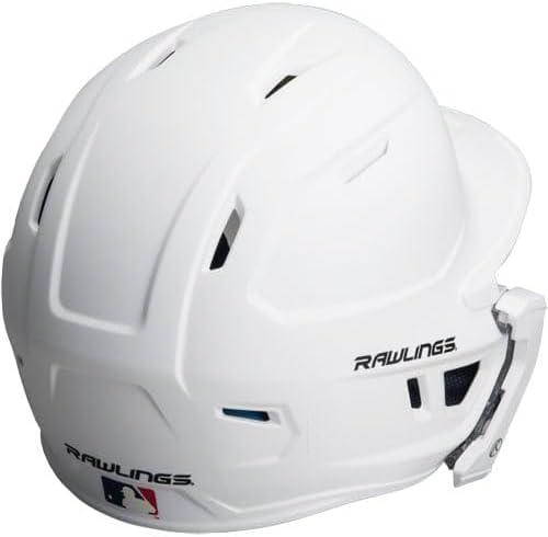 imageRawlings  MACH Adjust Baseball Batting Helmet  Adjustable Face Guard  Matte  JR amp SR Sizes  Multiple ColorsMatte White