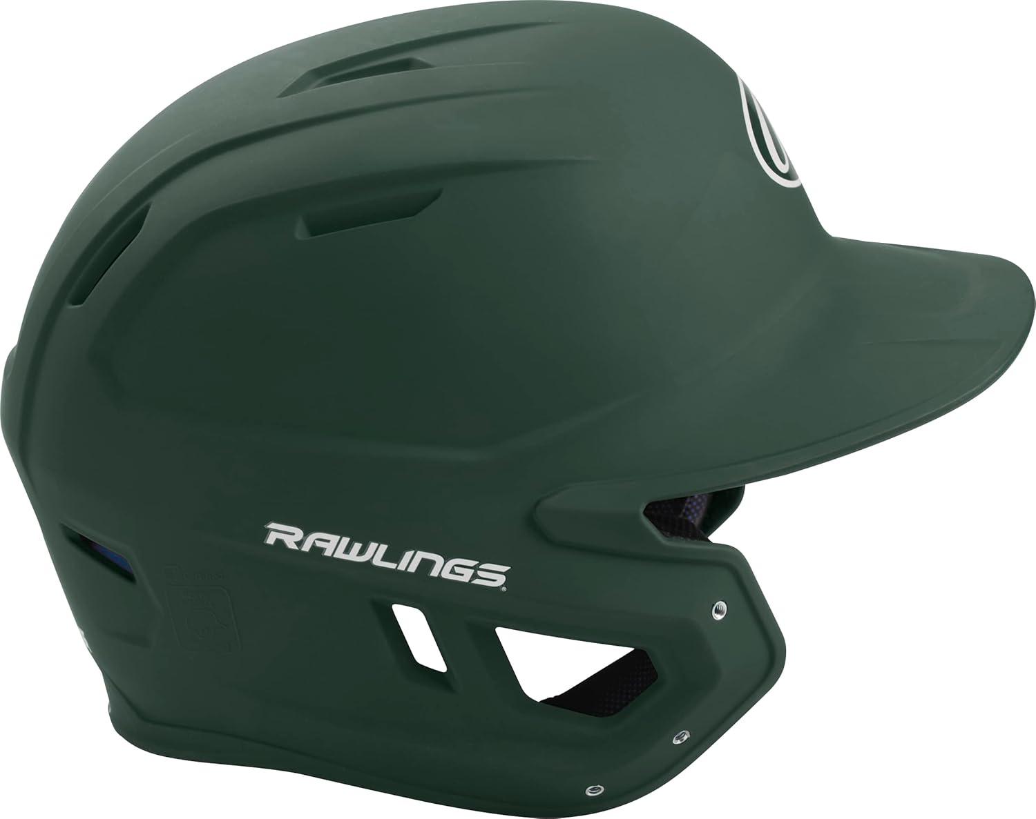 imageRawlings  MACH Baseball Batting Helmet  Matte  JR amp SR Sizes  Multiple ColorsMatte Dark Green