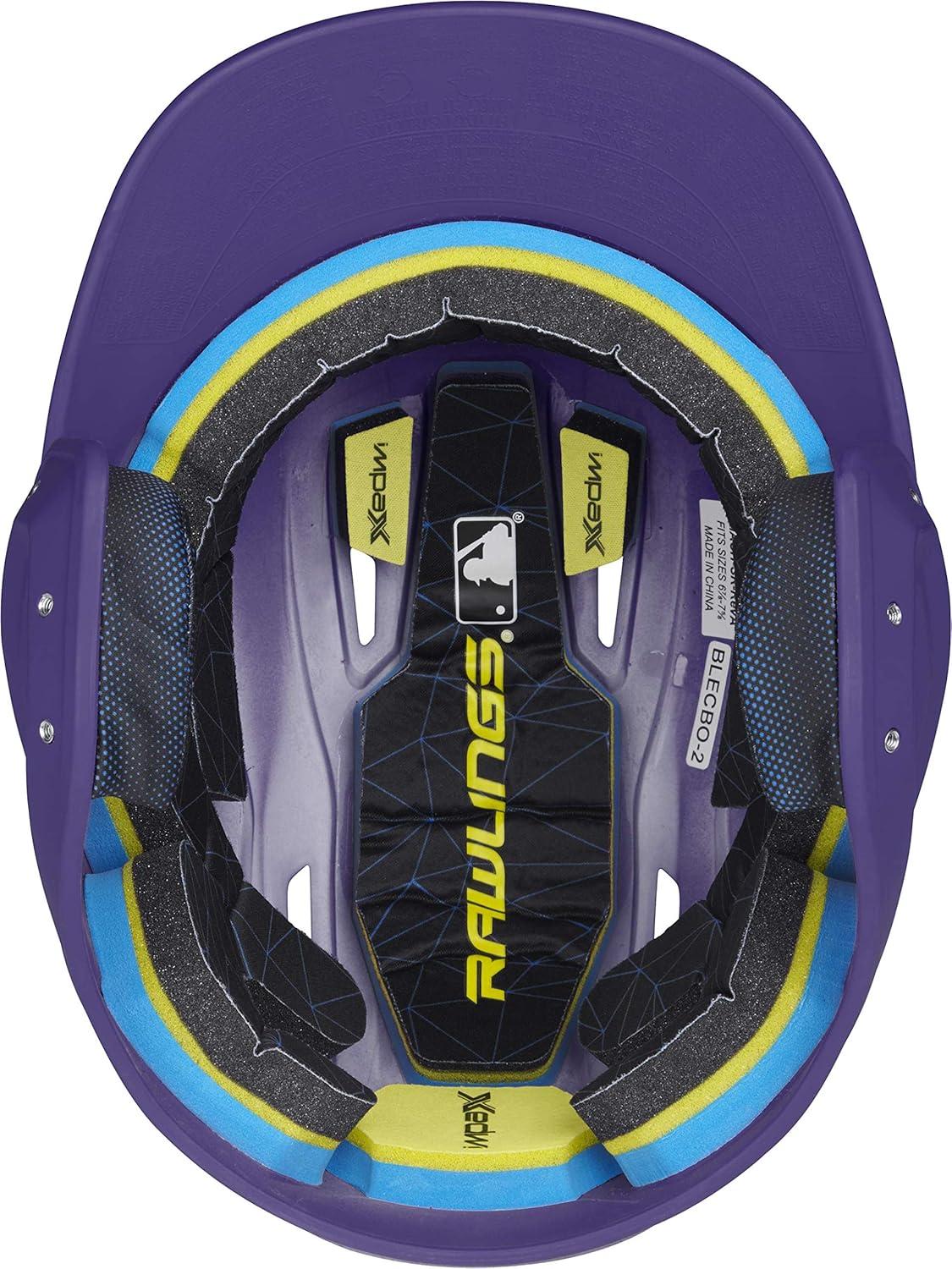 imageRawlings  MACH Baseball Batting Helmet  Matte  JR amp SR Sizes  Multiple ColorsMatte Purple