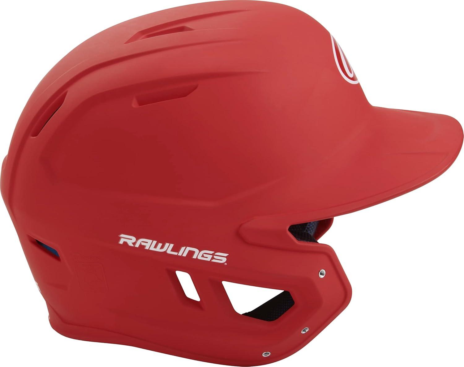 imageRawlings  MACH Baseball Batting Helmet  Matte  JR amp SR Sizes  Multiple ColorsMatte Scarlet