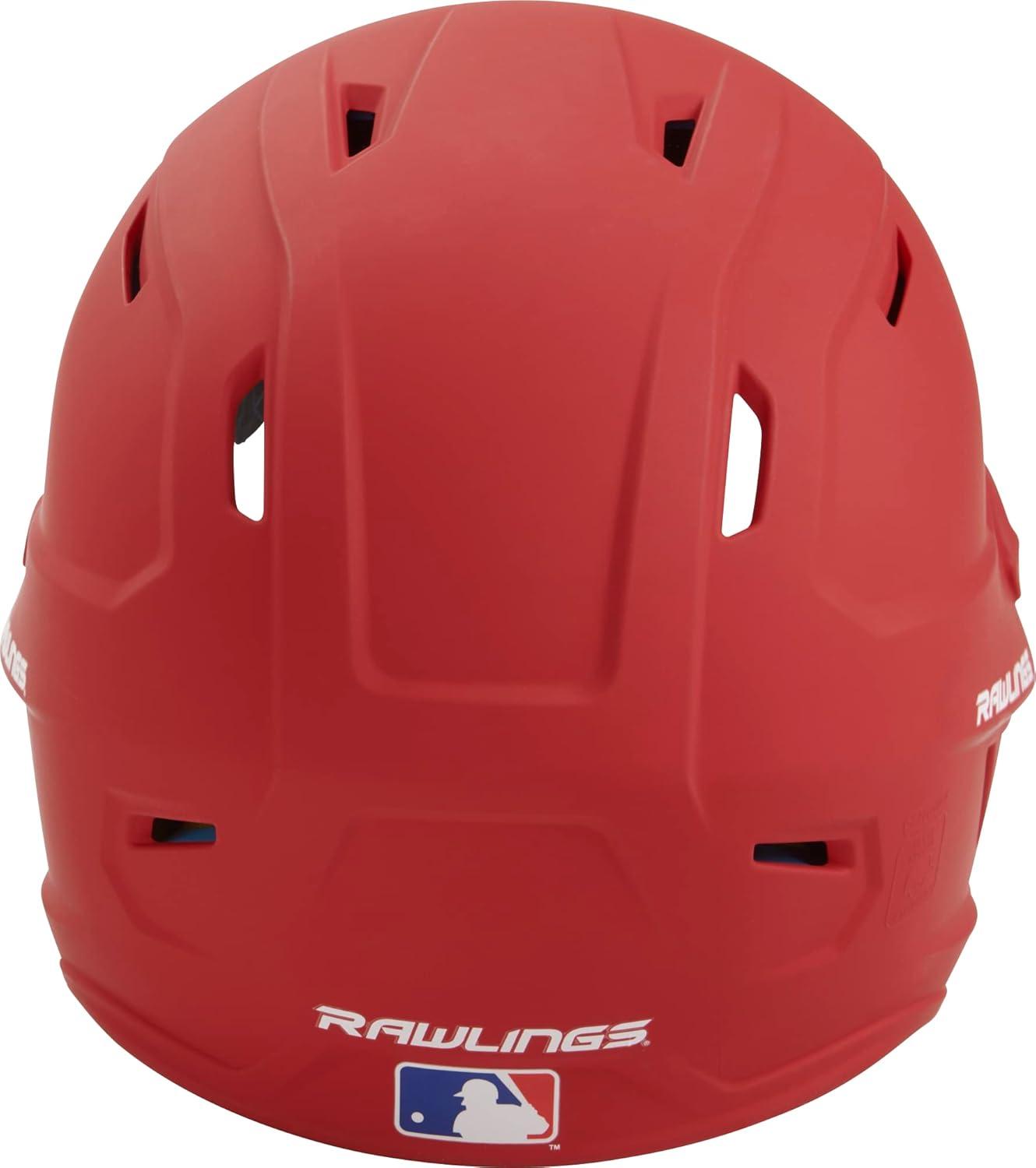imageRawlings  MACH Baseball Batting Helmet  Matte  JR amp SR Sizes  Multiple ColorsMatte Scarlet