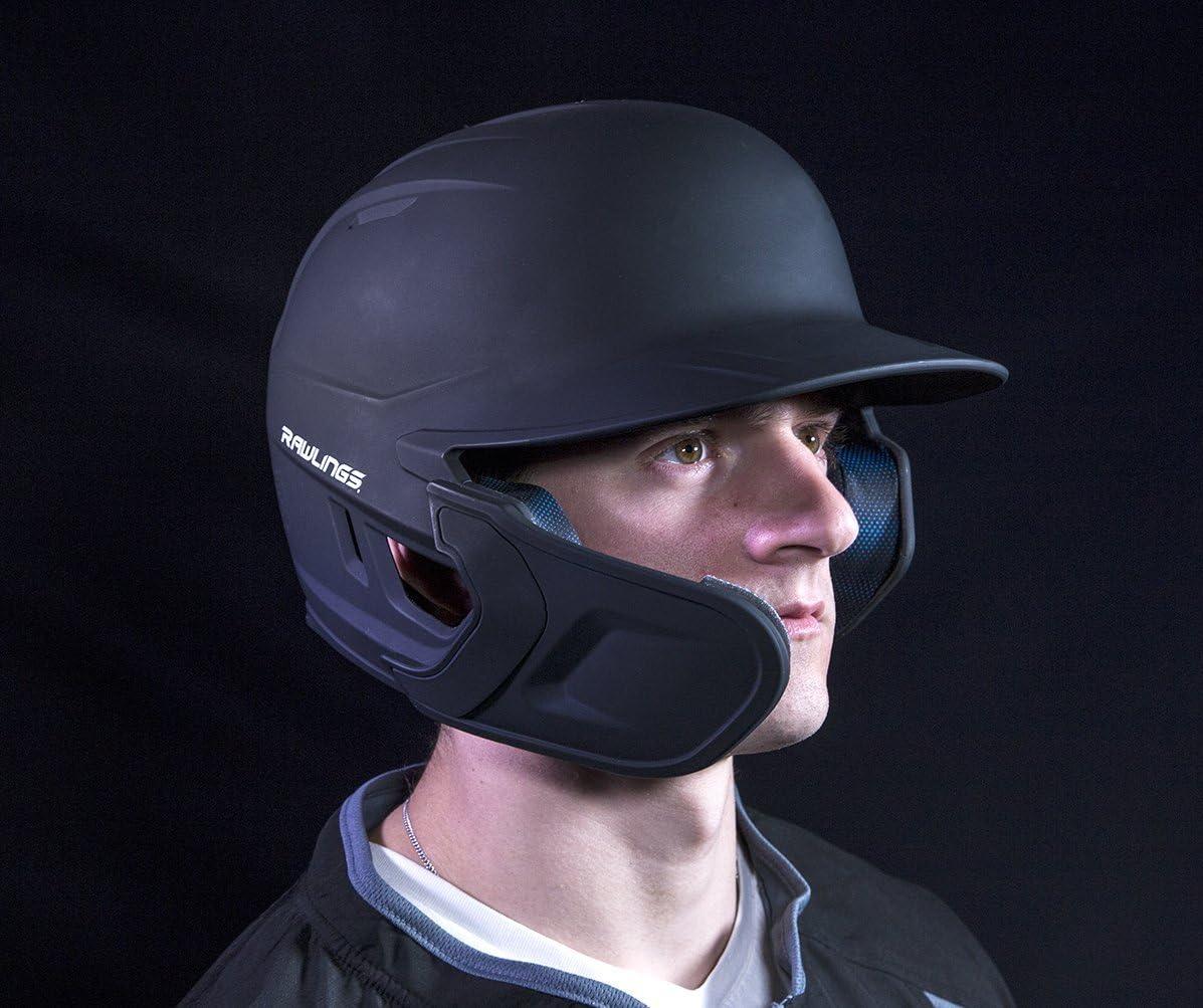 imageRawlings  MACH EXTENSION Batting Helmet with Jaw Guard Included  RightHand Batter amp LeftHand Batter Options  Junior amp Senior Sizes  Multiple ColorsMatte Scarlet