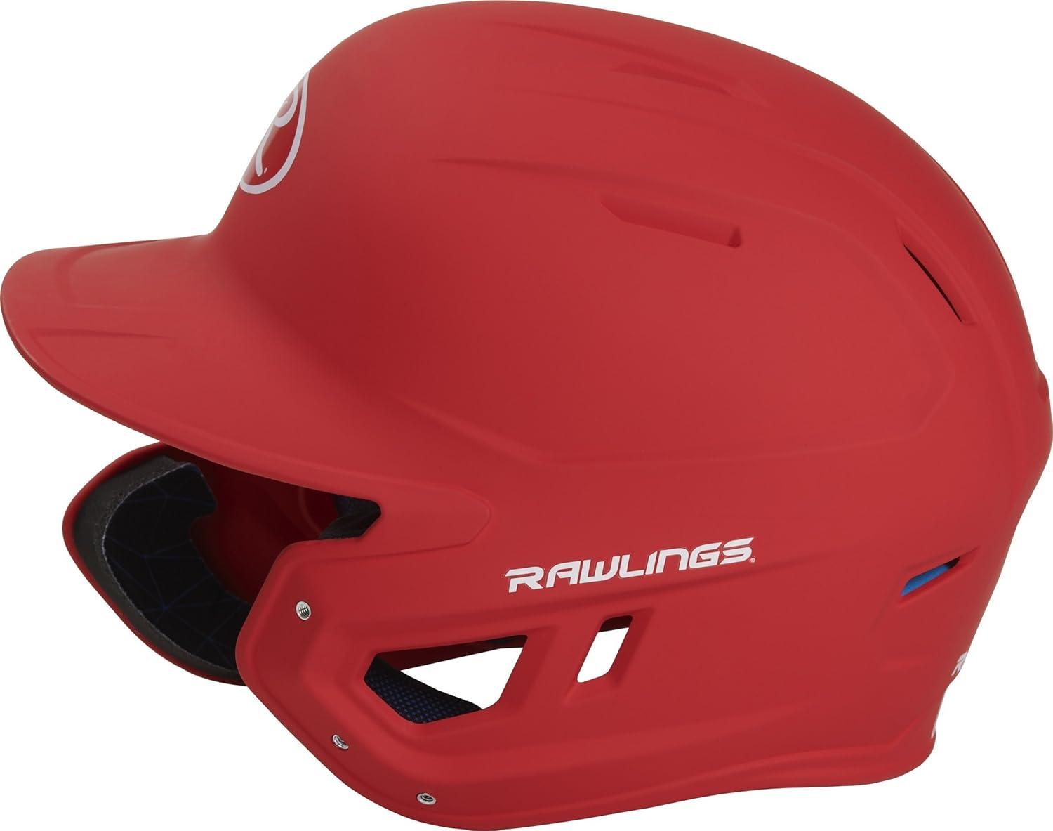 imageRawlings  MACH EXTENSION Batting Helmet with Jaw Guard Included  RightHand Batter amp LeftHand Batter Options  Junior amp Senior Sizes  Multiple ColorsMatte Scarlet