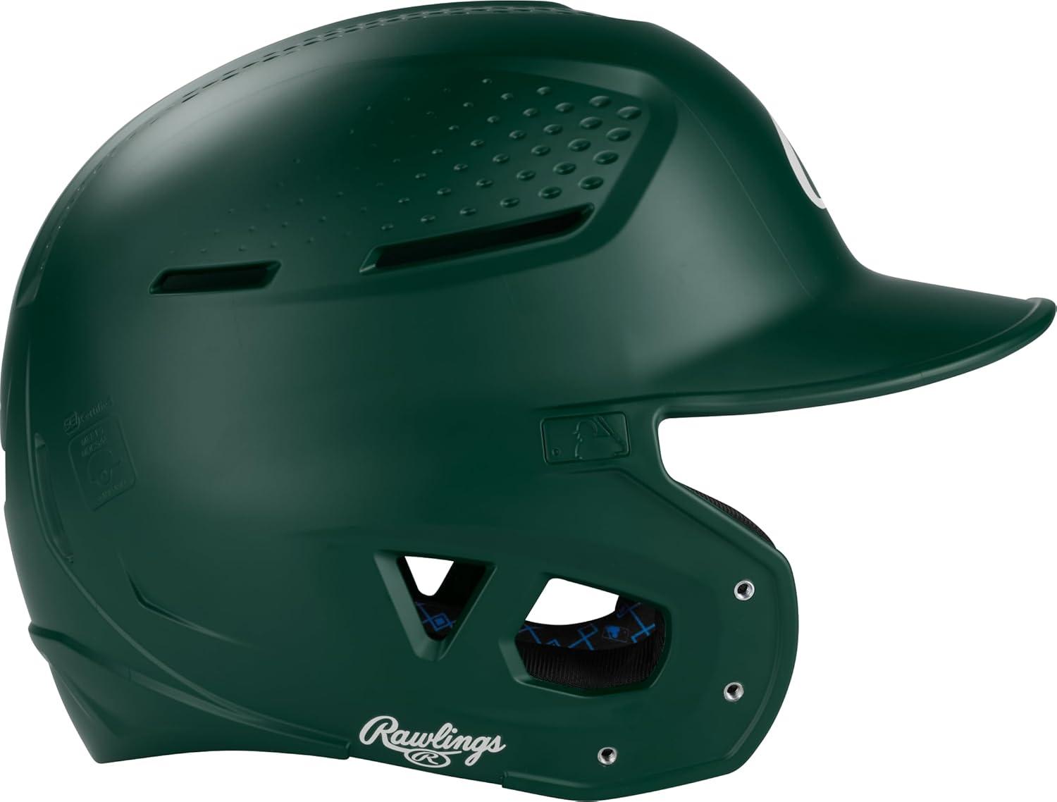imageRawlings Rawlings RX2 Series Baseball Batting Helmet Matte JR amp SR Sizes Multiple ColorsDark Green
