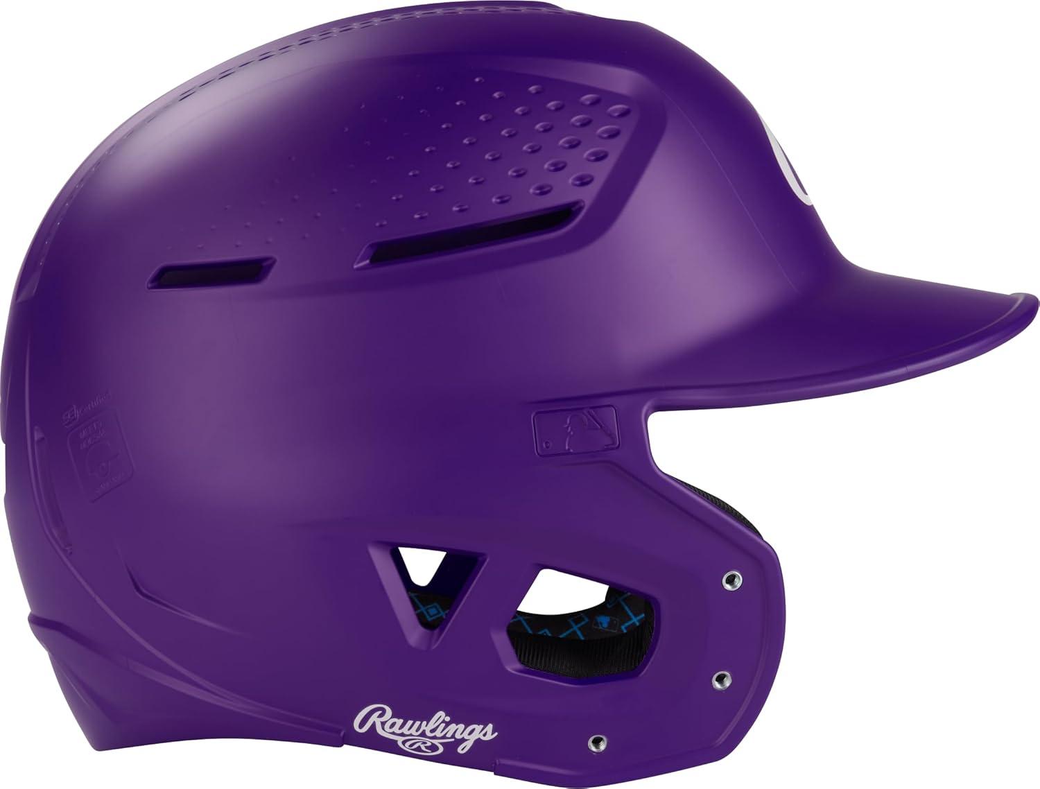 imageRawlings Rawlings RX2 Series Baseball Batting Helmet Matte JR amp SR Sizes Multiple ColorsPurple