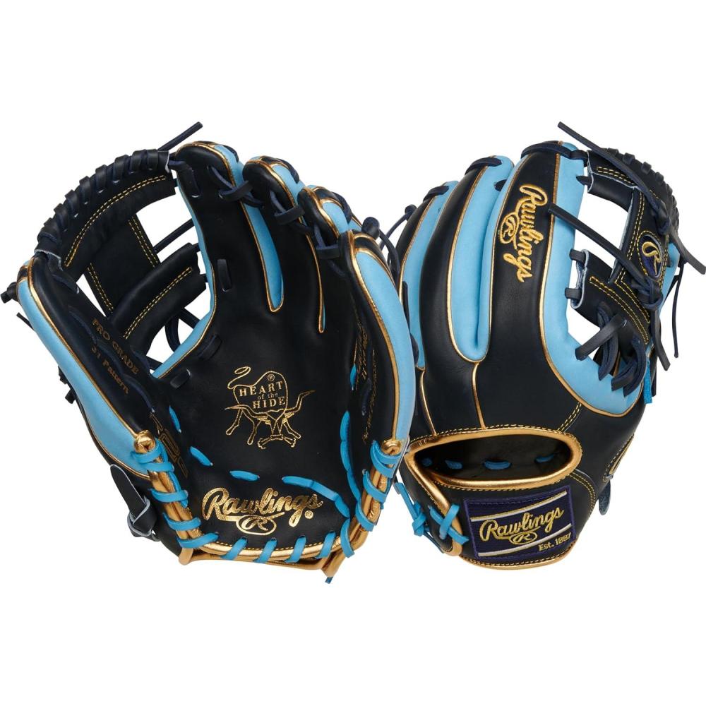 imageRawlings  Heart of The Hide Baseball Glove  R2G Models  Advanced Breakin  Sizes 115  1275  Multiple StylesNavy  Columbia Blue  Pro I Web