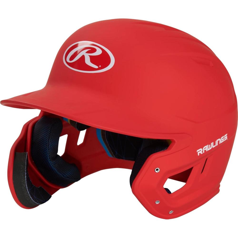 imageRawlings  MACH Adjust Baseball Batting Helmet  Adjustable Face Guard  Matte  JR amp SR Sizes  Multiple ColorsMatte Scarlet
