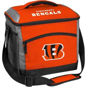 Rawlings NFL Soft-Sided Insulated Cooler Bag, 24-Can Capacity (ALL TEAM OPTIONS)(Cincinnati Bengals)
