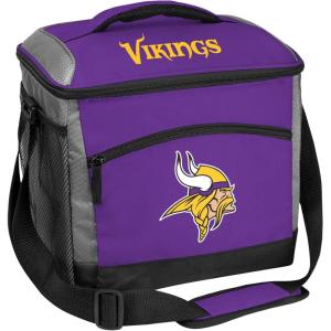 Rawlings NFL Soft-Sided Insulated Cooler Bag, 24-Can Capacity (ALL TEAM OPTIONS)(Minnesota Vikings)