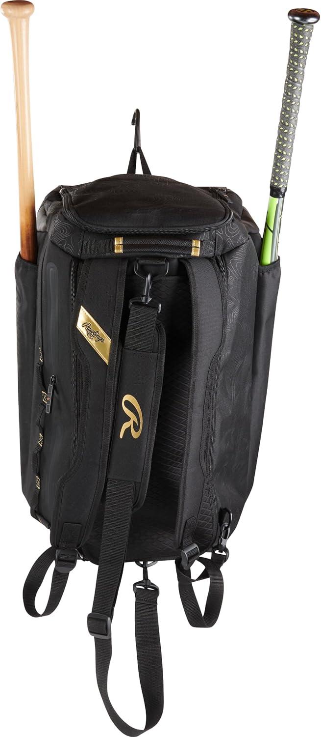 imageRawlings  GOLD COLLECTION DUFFEL Equipment Bag  BaseballSoftball  Standard  XL SizesBlack