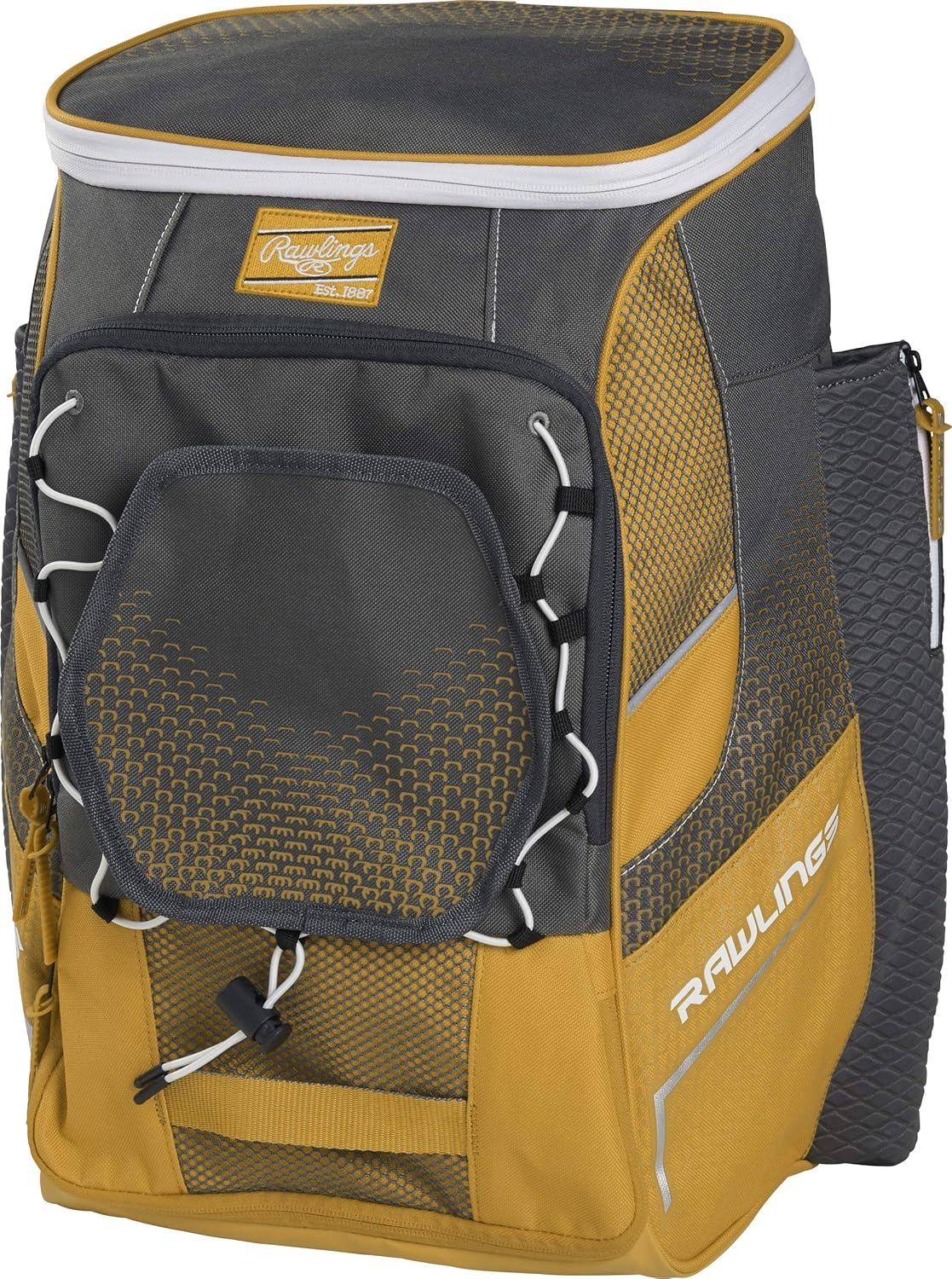 imageRawlings  IMPULSE Backpack Equipment Bag  BaseballSoftball  Multiple StylesLight Gold