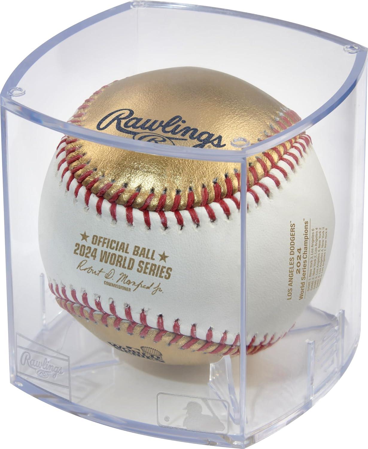 imageRawlings  Official 2024 World Series Champions  Los Angeles Dodgers  Commemorative Baseball  Multiple StylesWhiteGold  Leather  Champions