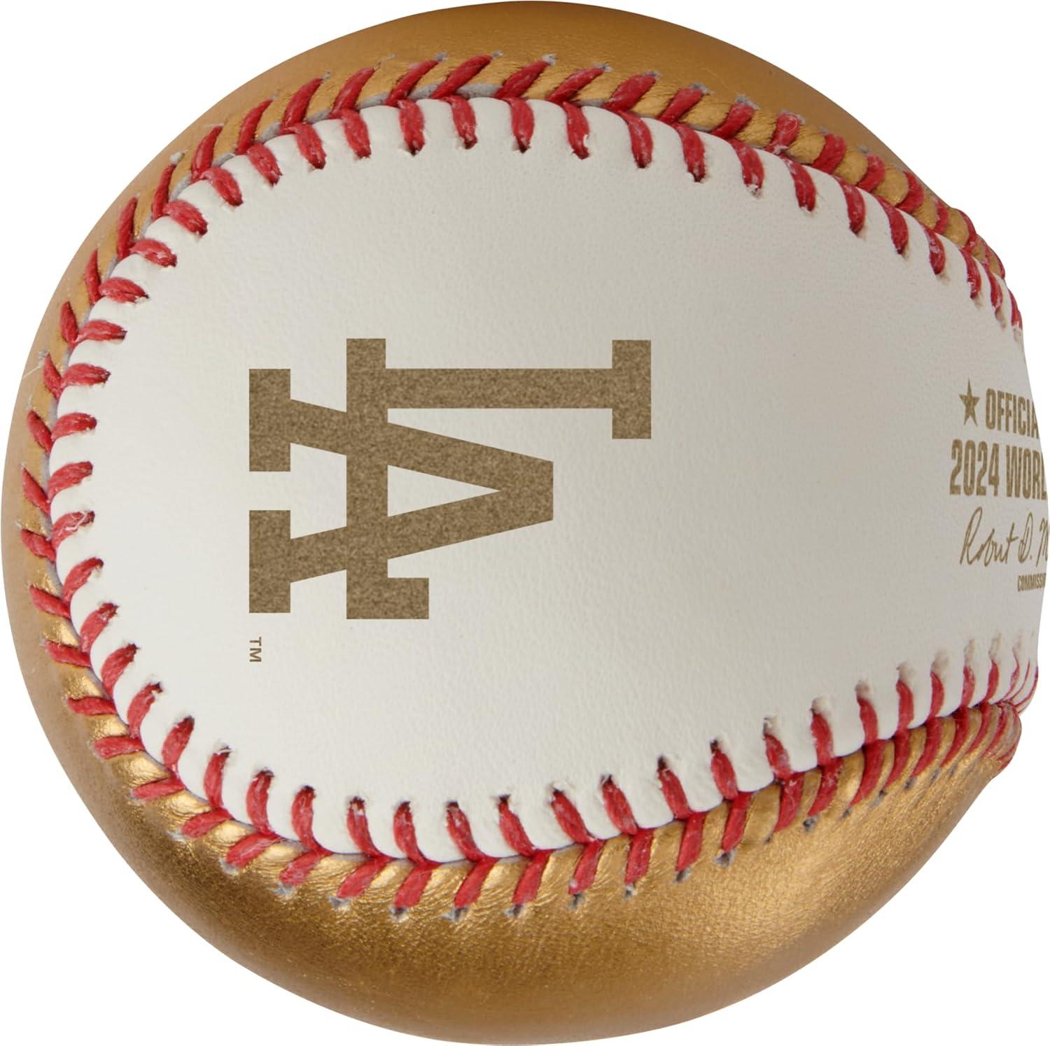 imageRawlings  Official 2024 World Series Champions  Los Angeles Dodgers  Commemorative Baseball  Multiple StylesWhiteGold  Leather  Dueling