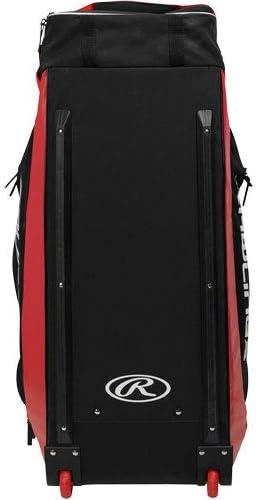 imageRawlings  R1502 Wheeled Catchers Bag  BaseballSoftball  Scarlet