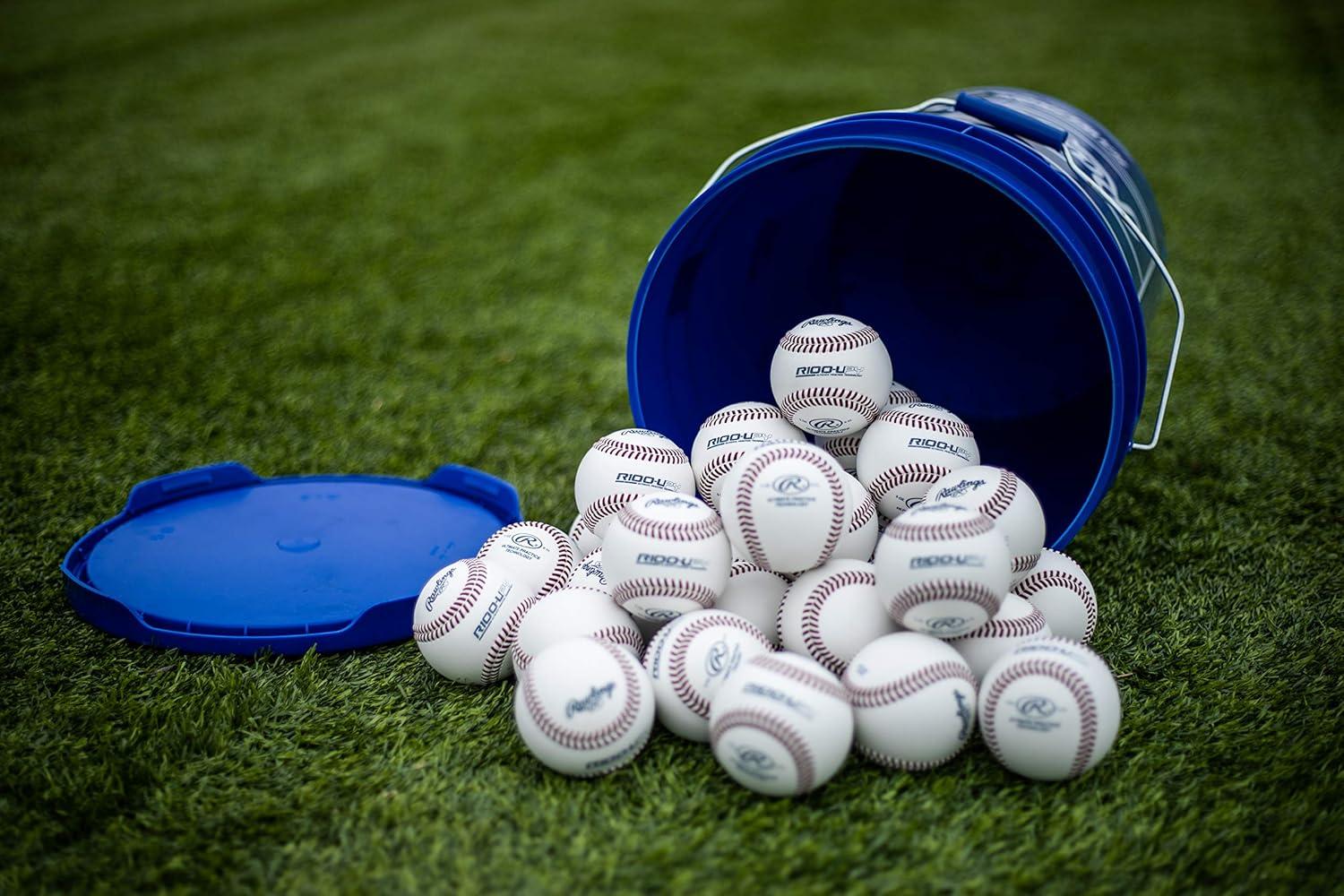 imageRawlings  Ultimate Practice Baseballs  YouthHigh SchoolCollege  Added Lifespan  Weather Resistant  Dozen amp Bucket OptionsWhite  YouthBucket of 30