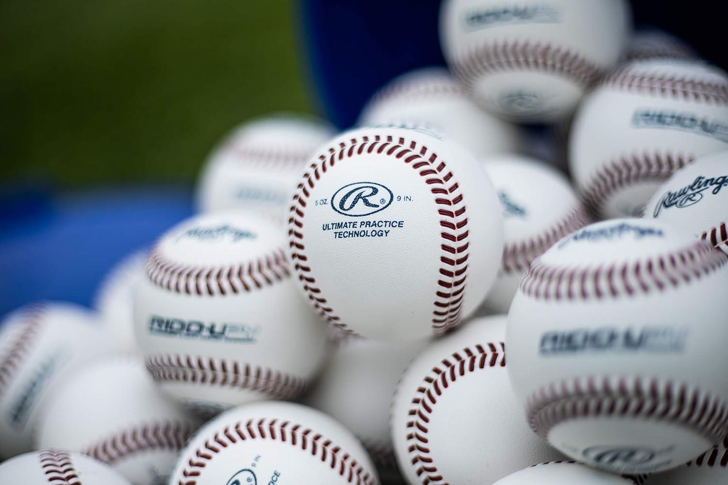 imageRawlings  Ultimate Practice Baseballs  YouthHigh SchoolCollege  Added Lifespan  Weather Resistant  Dozen amp Bucket OptionsWhite  YouthBucket of 30