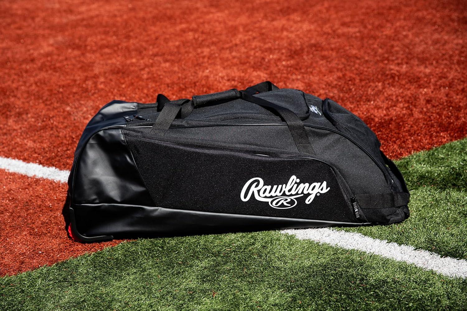 imageRawlings  Workhorse Wheeled Equipment Bag  Baseball amp Softball  Multiple StylesScarlet