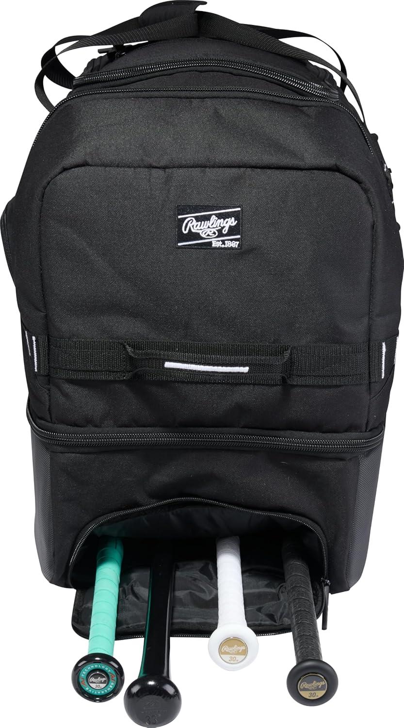 imageRawlings YADI 20 Wheeled Catchers Bag Yadier Molina Model BaseballSoftball Multiple StylesBlack