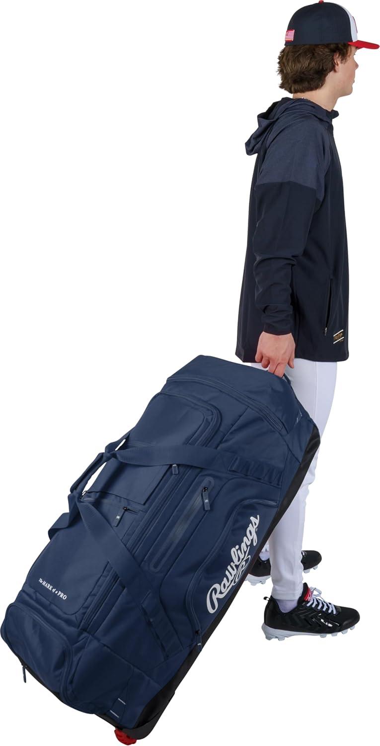 imageRawlings YADI 20 Wheeled Catchers Bag Yadier Molina Model BaseballSoftball Multiple StylesNAVY