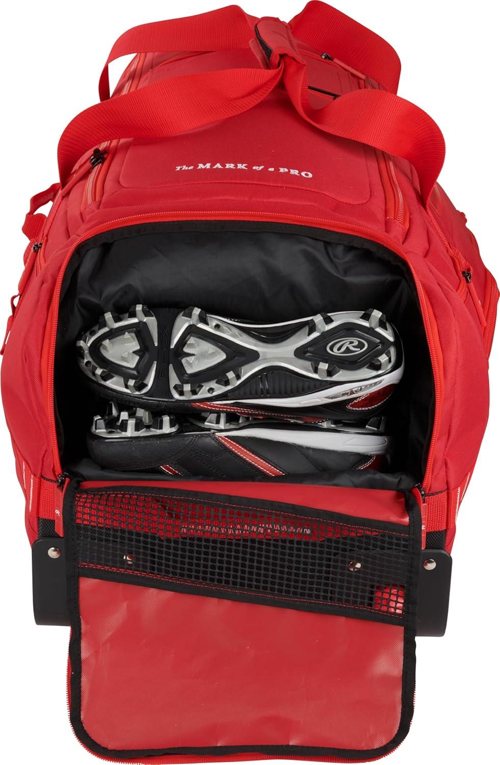 imageRawlings YADI 20 Wheeled Catchers Bag Yadier Molina Model BaseballSoftball Multiple StylesSCARLET