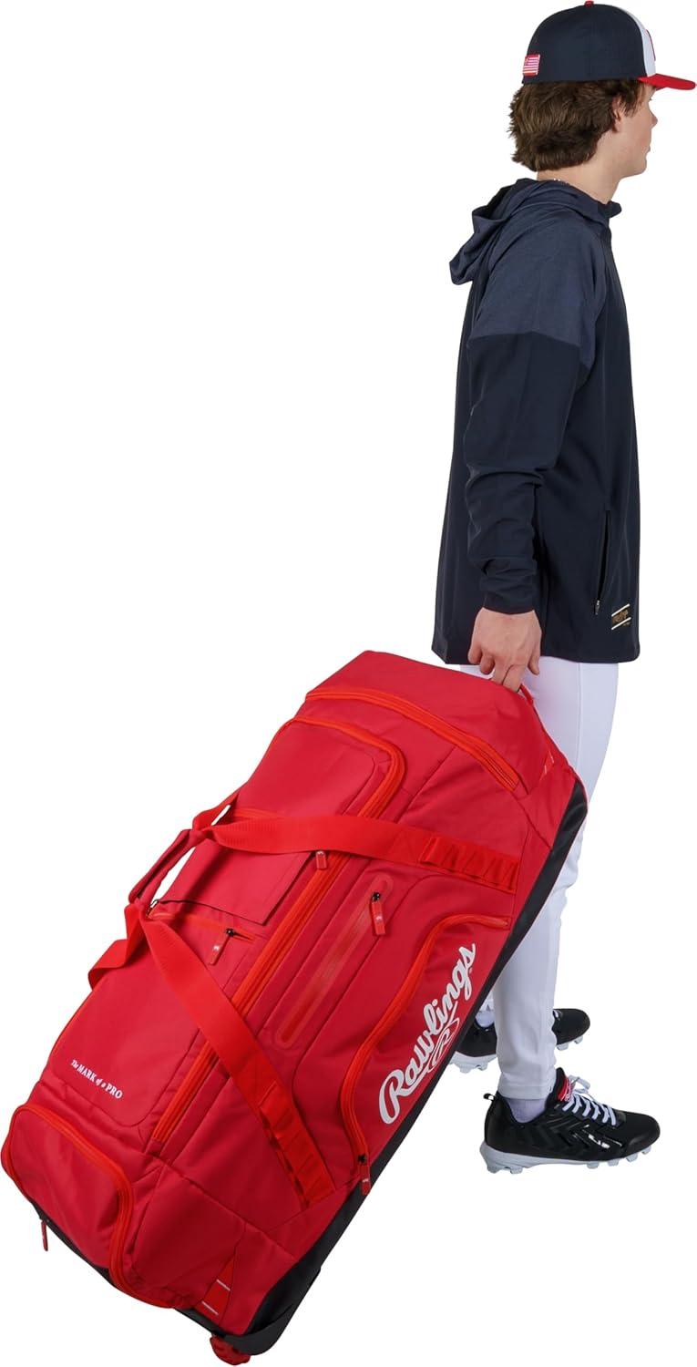 imageRawlings YADI 20 Wheeled Catchers Bag Yadier Molina Model BaseballSoftball Multiple StylesSCARLET