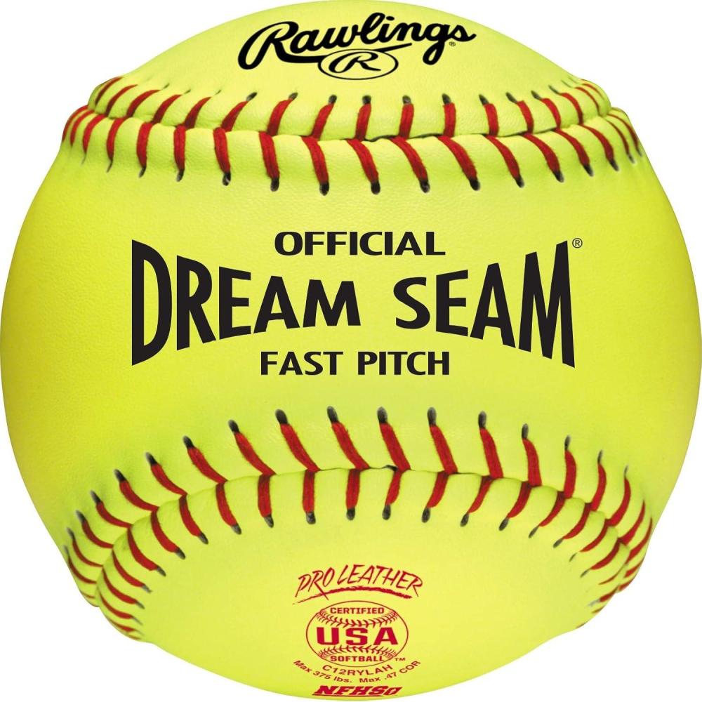 imageRawlings  Official Dream Seam Fastpitch Softballs  12 USAASA NFHS  C12RYLAH  Multiple Count Options12 Count