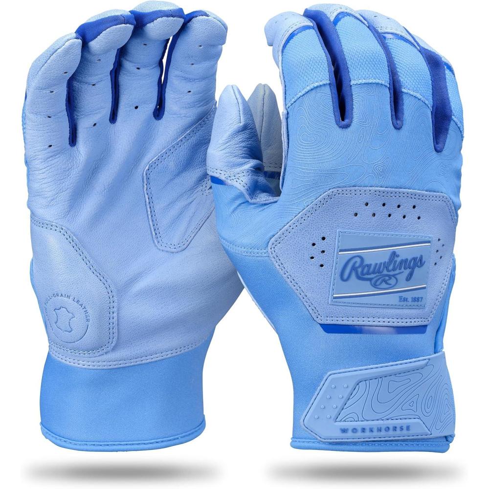 imageRawlings  Workhorse Baseball Batting Gloves  Adult Sizes  Multiple ColorsColumbia BlueRoyal