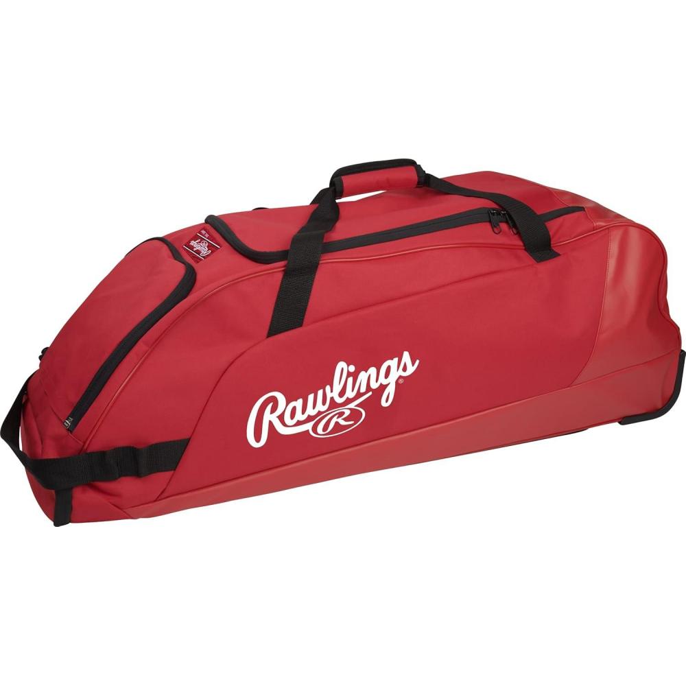 imageRawlings  Workhorse Wheeled Equipment Bag  Baseball amp Softball  Multiple StylesScarlet