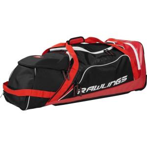 Rawlings | R1502 Wheeled Catcher’s Bag | Baseball/Softball | Scarlet