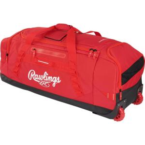 Rawlings | YADI 2.0 Wheeled Catcher’s Bag | Yadier Molina Model | Baseball/Softball | Multiple Styles(SCARLET)