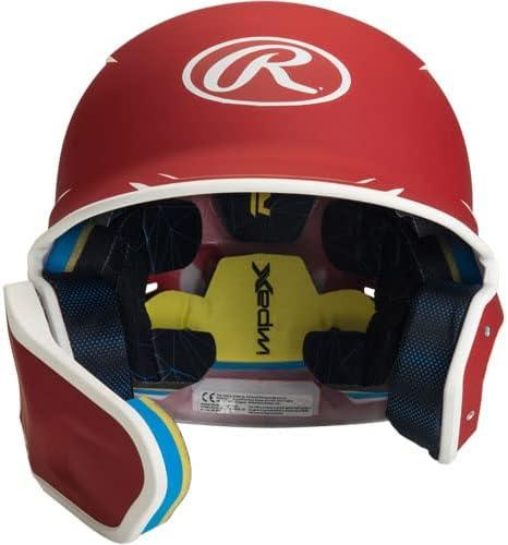 imageRawlings  MACH Adjust Baseball Batting Helmet  Adjustable Face Guard  Matte Two Tone  JR amp SR Sizes  Multiple Colors