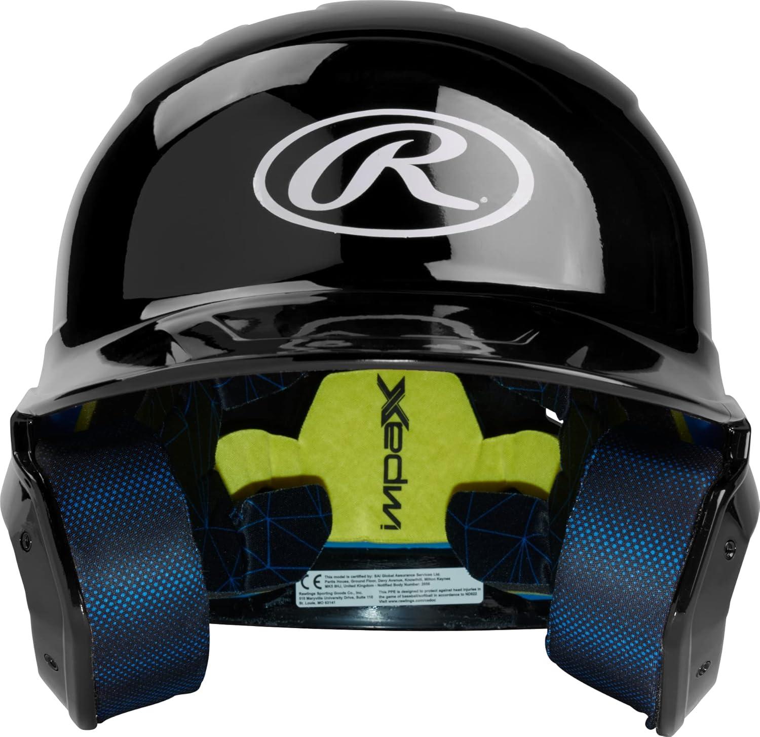 imageRawlings  MACH Baseball Batting Helmet  Gloss  JR amp SR Sizes  Multiple ColorsGloss Black