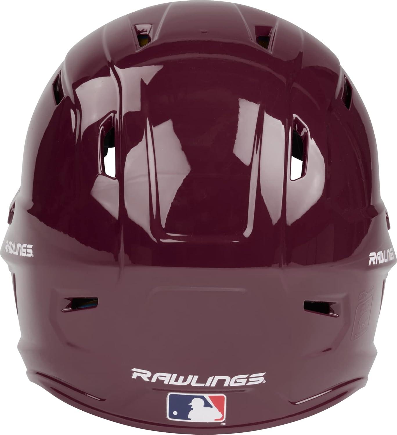 imageRawlings  MACH Baseball Batting Helmet  Gloss  JR amp SR Sizes  Multiple ColorsGloss Maroon