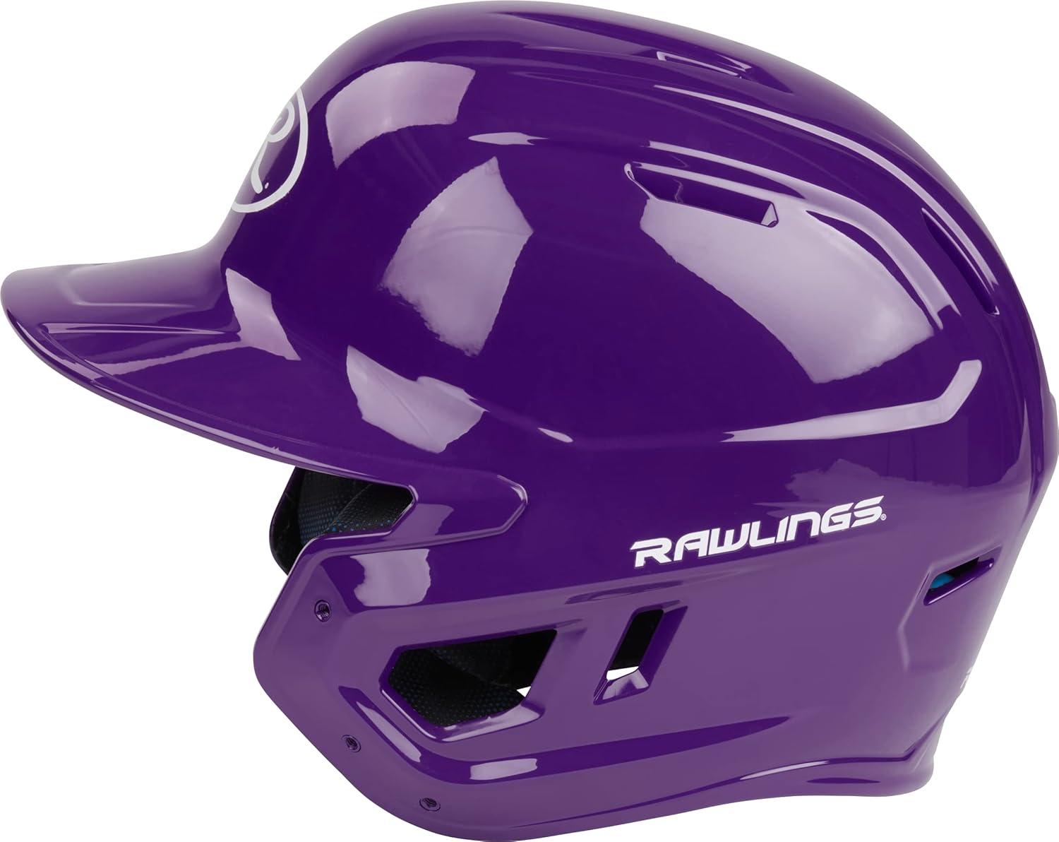 imageRawlings  MACH Baseball Batting Helmet  Gloss  JR amp SR Sizes  Multiple ColorsGloss Purple