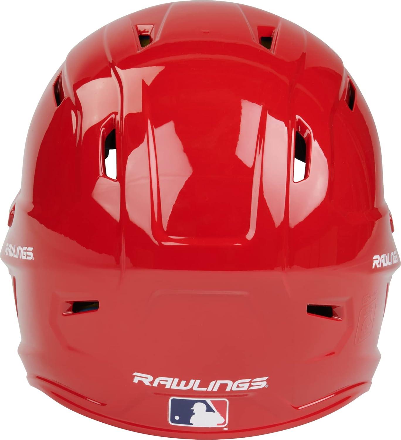 imageRawlings  MACH Baseball Batting Helmet  Gloss  JR amp SR Sizes  Multiple ColorsGloss Scarlet