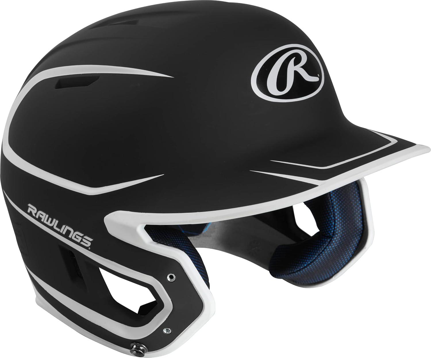 imageRawlings  MACH Baseball Batting Helmet  Matte Two Tone  JR amp SR Sizes  Multiple ColorsMatte BlackWhite