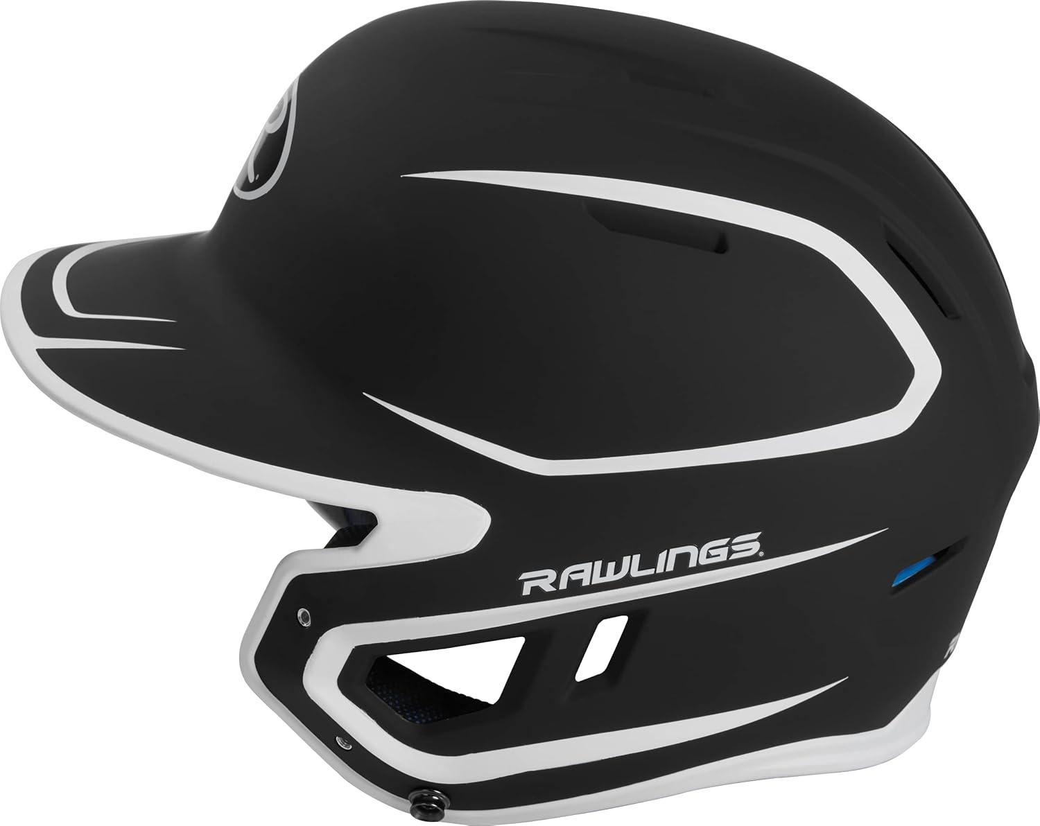 imageRawlings  MACH Baseball Batting Helmet  Matte Two Tone  JR amp SR Sizes  Multiple ColorsMatte BlackWhite
