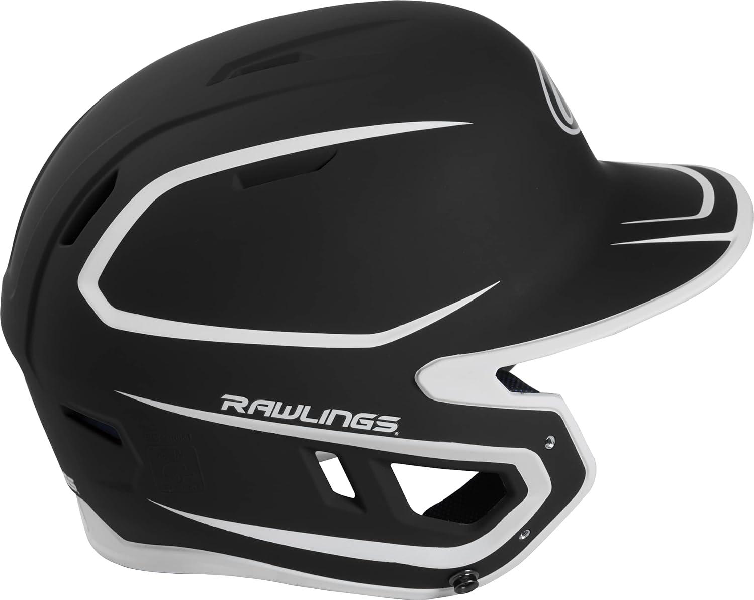imageRawlings  MACH Baseball Batting Helmet  Matte Two Tone  JR amp SR Sizes  Multiple ColorsMatte BlackWhite
